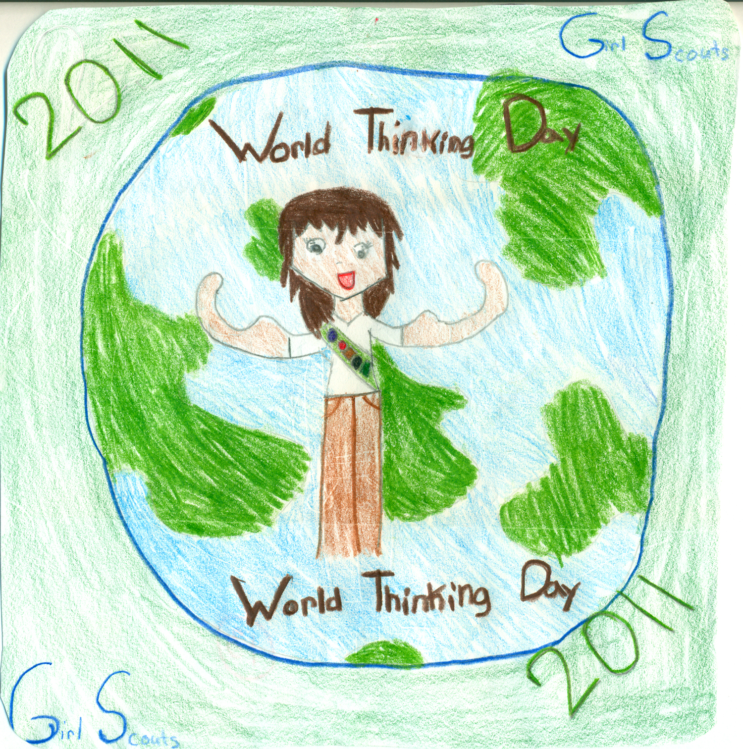 Girl Scout Thinking Day Patch 2011